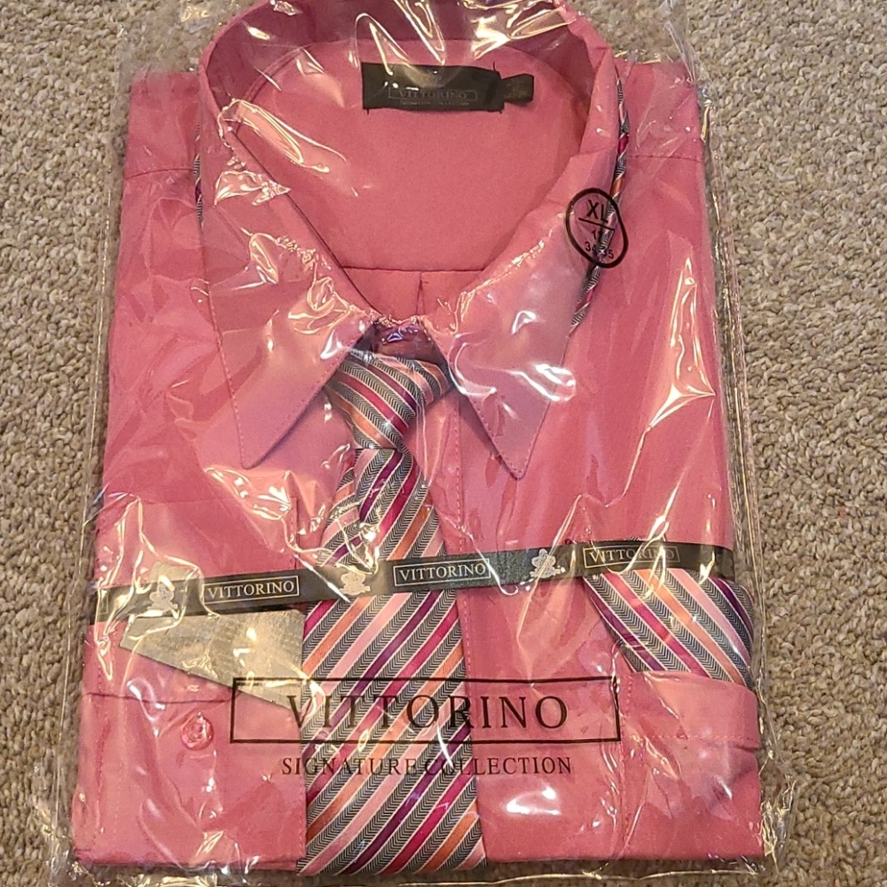 Vittorino Long Sleeve Shirt and Tie